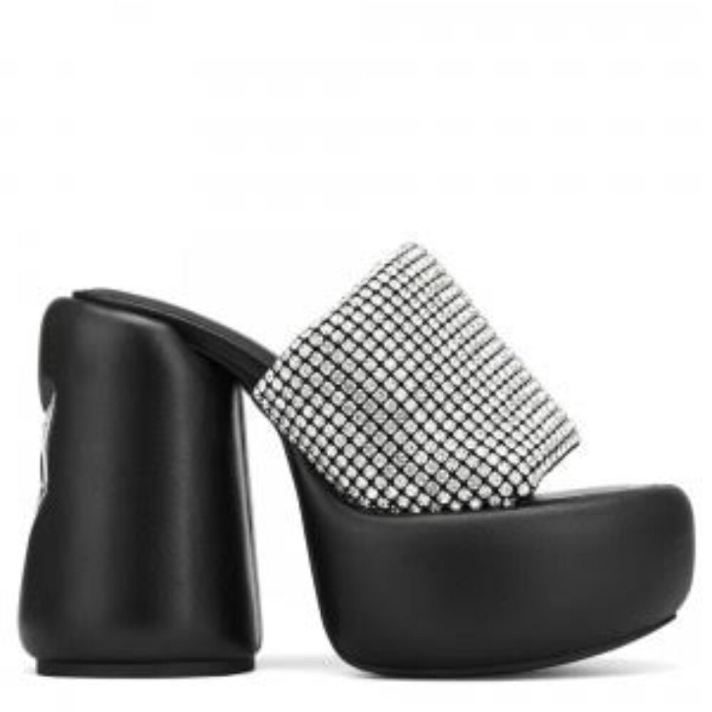 Naked Wolfe WOW Black Diamonds Platform Sandal - EUC with box!